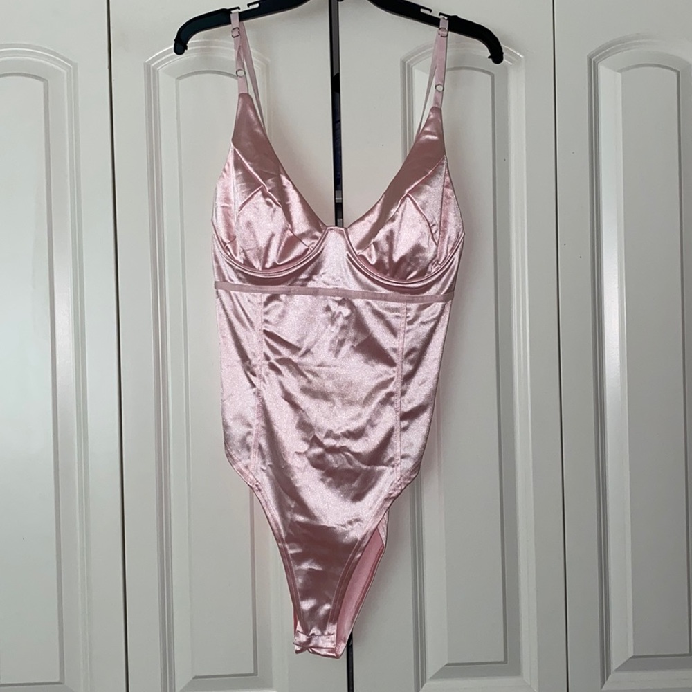 Light pink Satin bodysuit